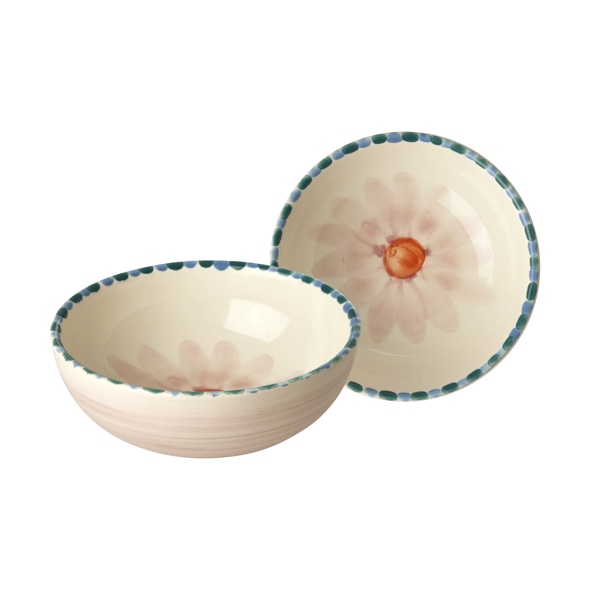 Rice keramikkskål 35 cl, Soft Pink Flower-lavender RICE