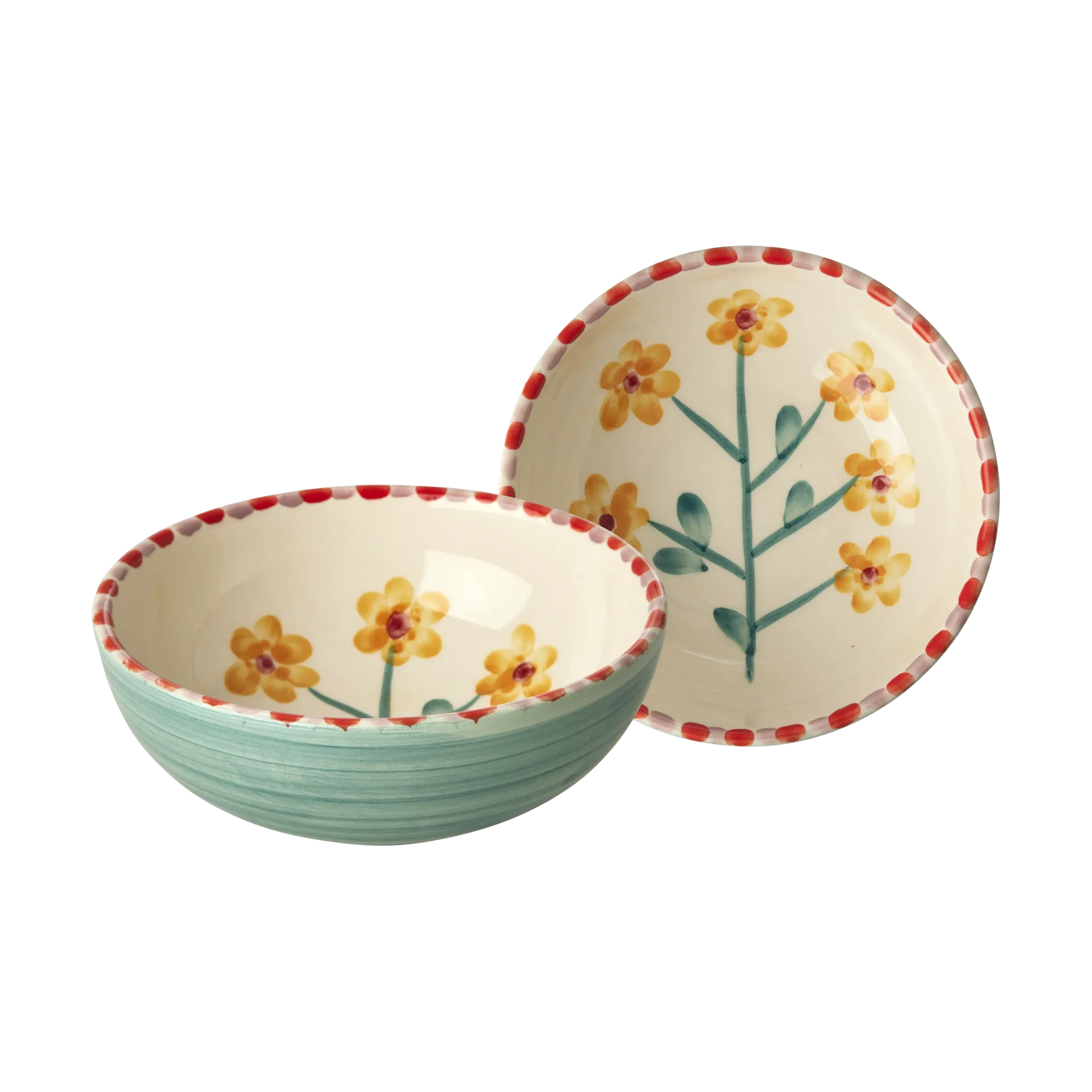 Rice keramikkskål 35 cl, Yellow Flower-jade RICE