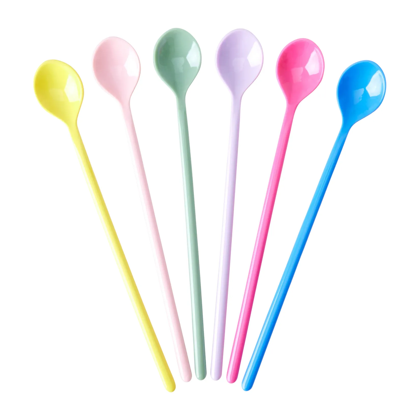 Rice melamin lang skje 6-pk, Multicolor RICE