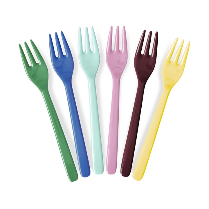 Rice melamingaffel 6-pk - Show youre true colors - RICE