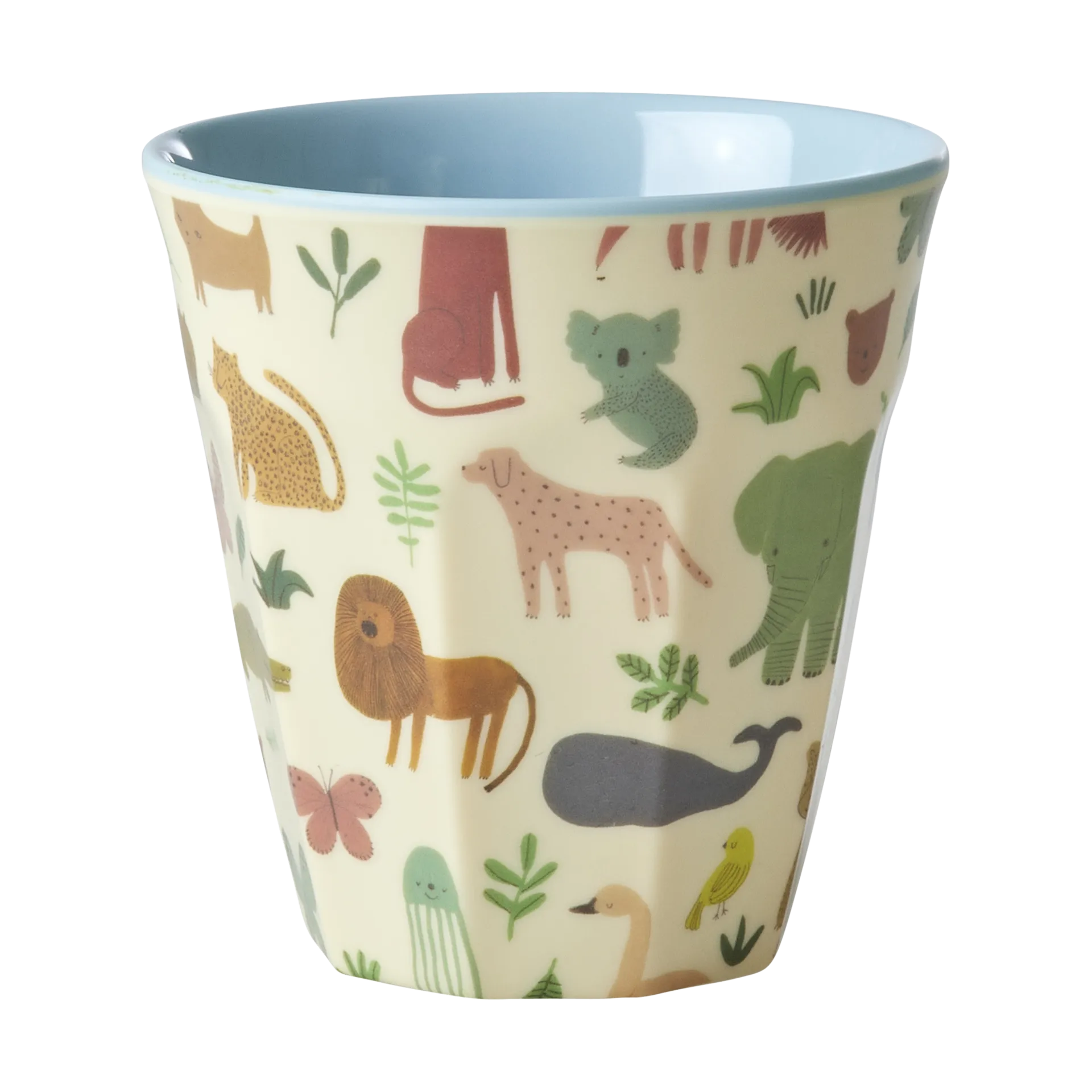 Rice melaminkopp medium, Sweet jungle Print-Soft blue RICE