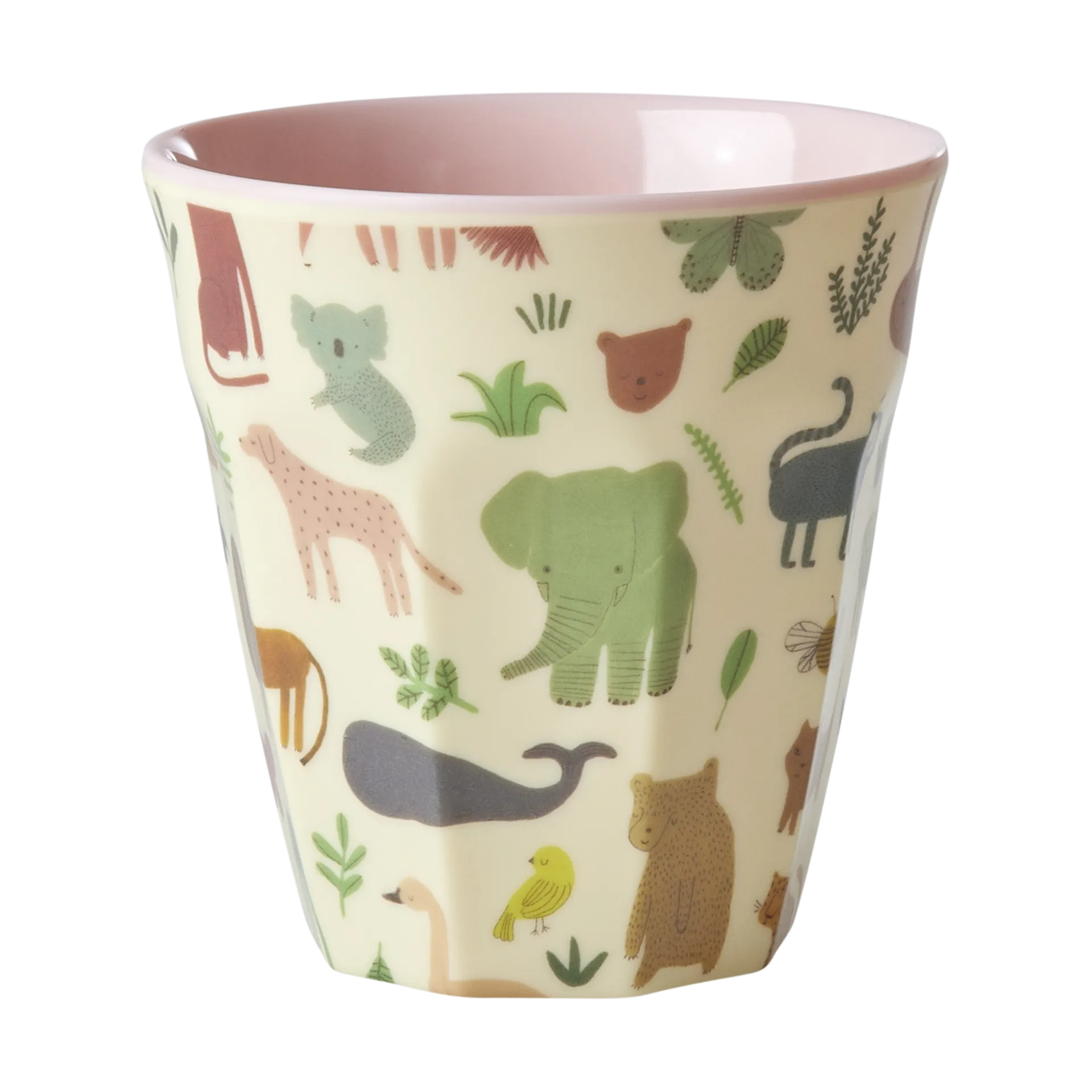 Rice melaminkopp medium, Sweet Jungle Print-Soft Pink RICE