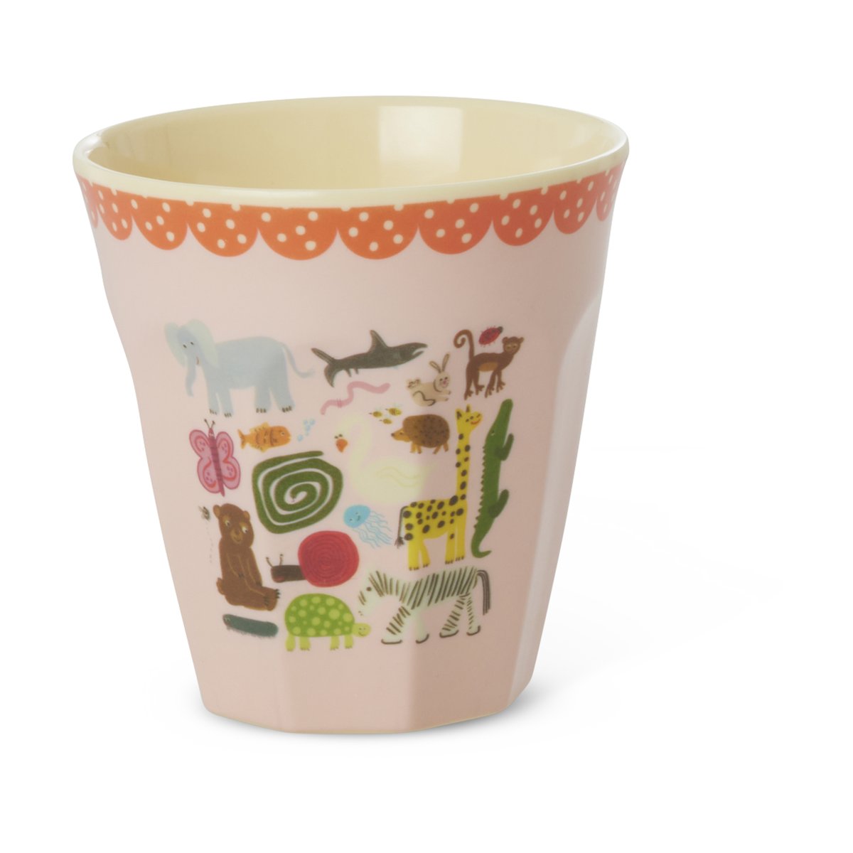 RICE Rice melaminkopp medium Wildlife pink