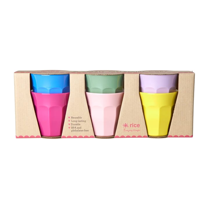 Rice melaminkopp small 6-pk - Multicolor - RICE