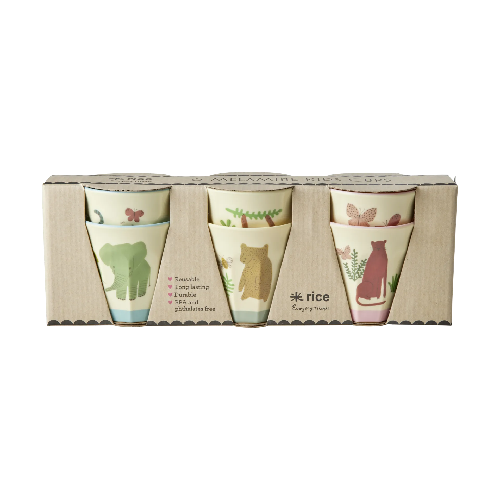 Rice melaminkopp small 6-pk, Sweet Jungle  RICE