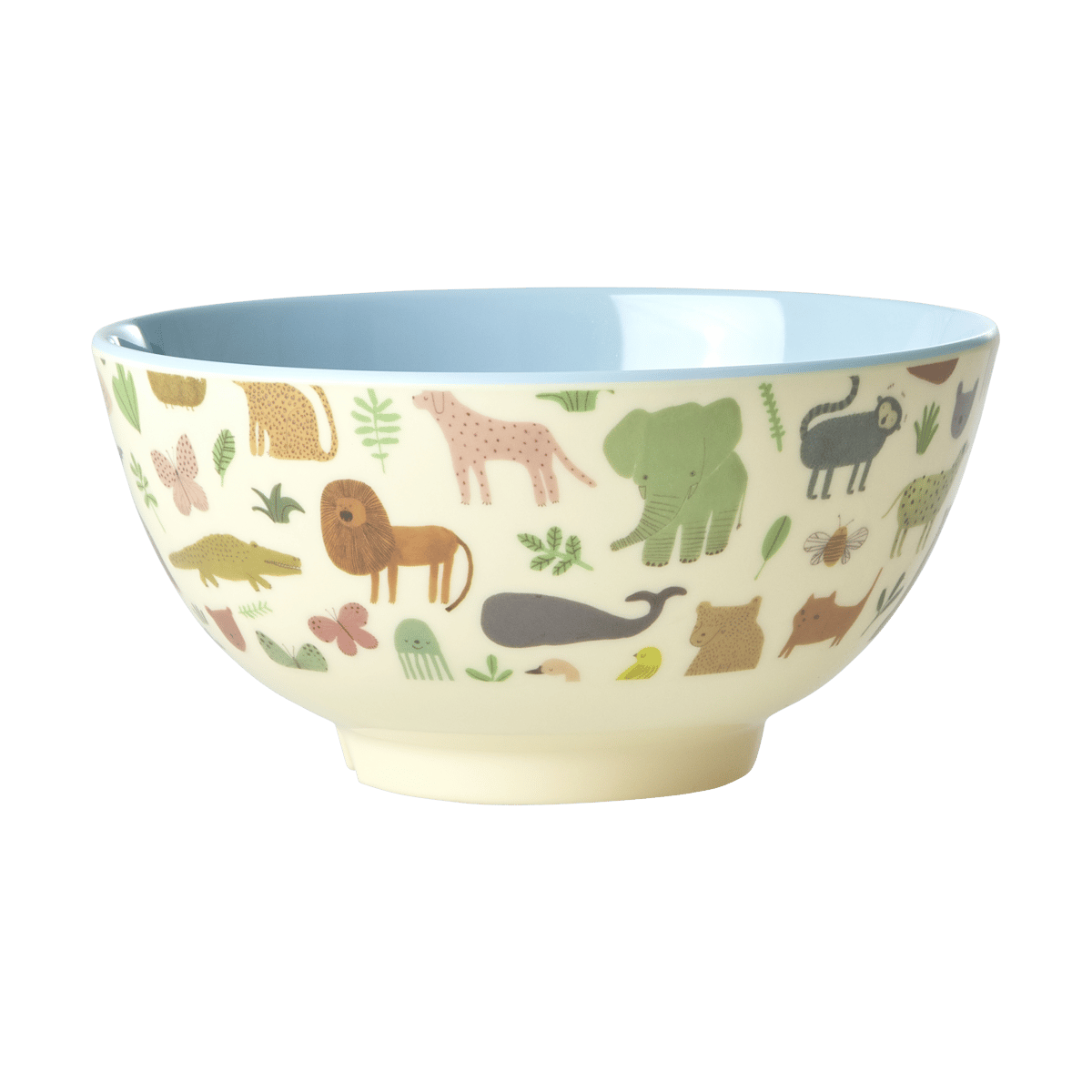 RICE Rice melaminskål medium Sweet jungle Print-Soft blue