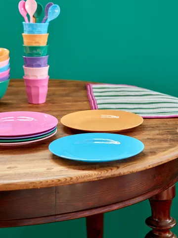 Rice melamintallerken 20 cm 6-pack - Soft Pink - RICE