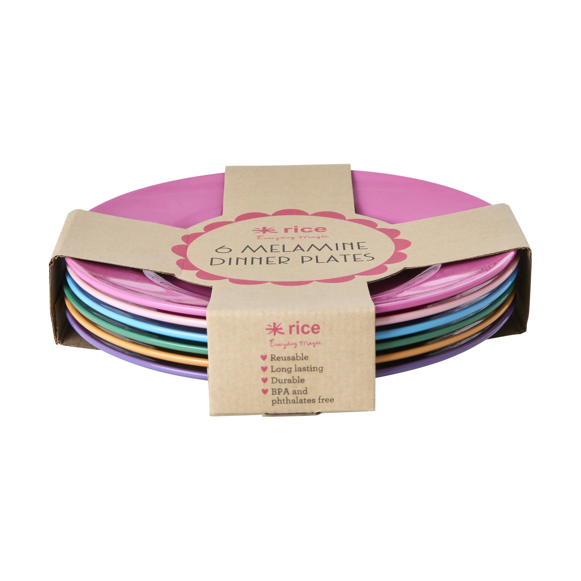 Rice melamintallerken Ø 26 cm 6 deler, La joie de vivre RICE