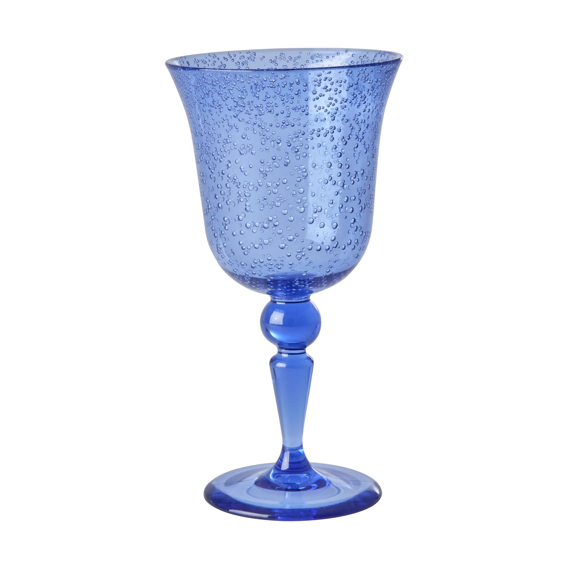 Rice vinglass bubble design 36 cl, Blue RICE