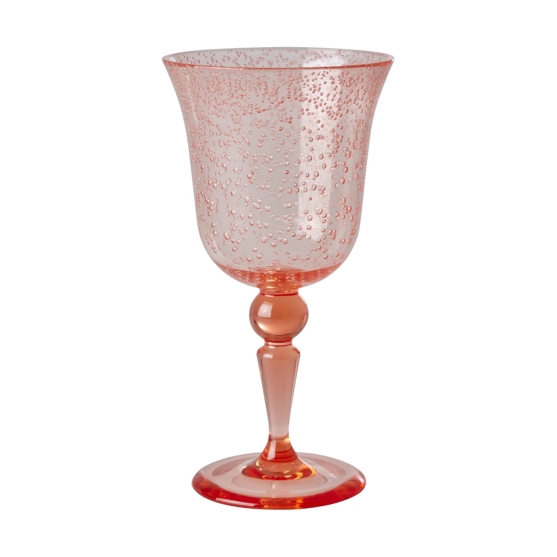 Rice vinglass bubble design 36 cl, Peach RICE
