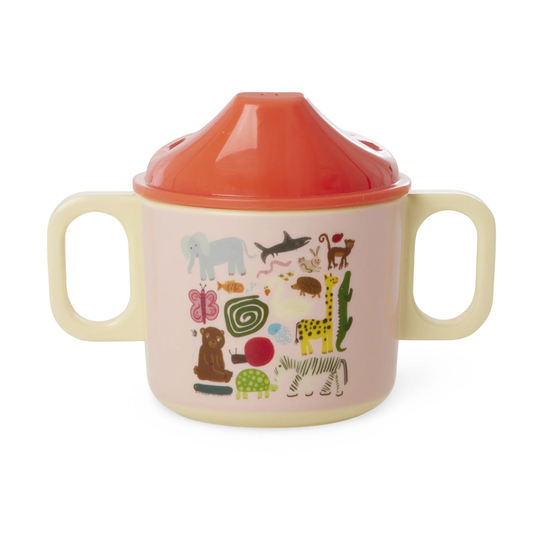 Rice Wildlife barnekopp med to håndtak 25 cl, Rosa RICE