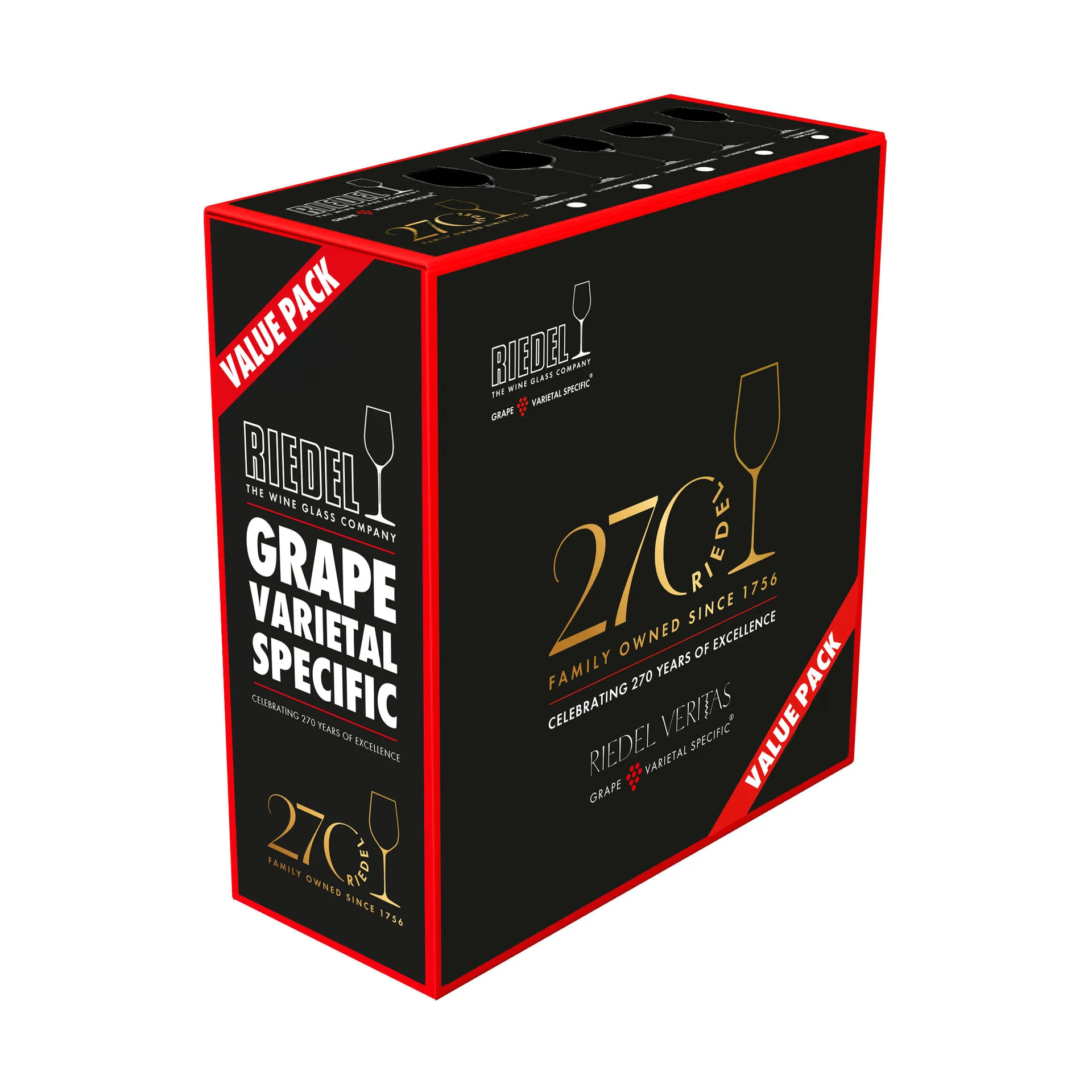 Veritas Cabernet-Merlot vinglass 66,7 cl, 270-årsjubileum, 2-pakning Riedel