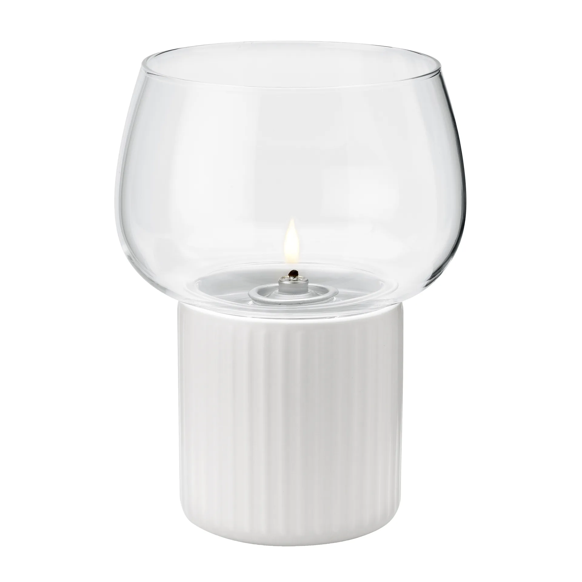 HYGGE hurricane oljelampe 16 cm, White  RIG-TIG