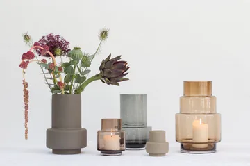 Hurricane vase L Ø17 - Dark Stone - Ro Collection