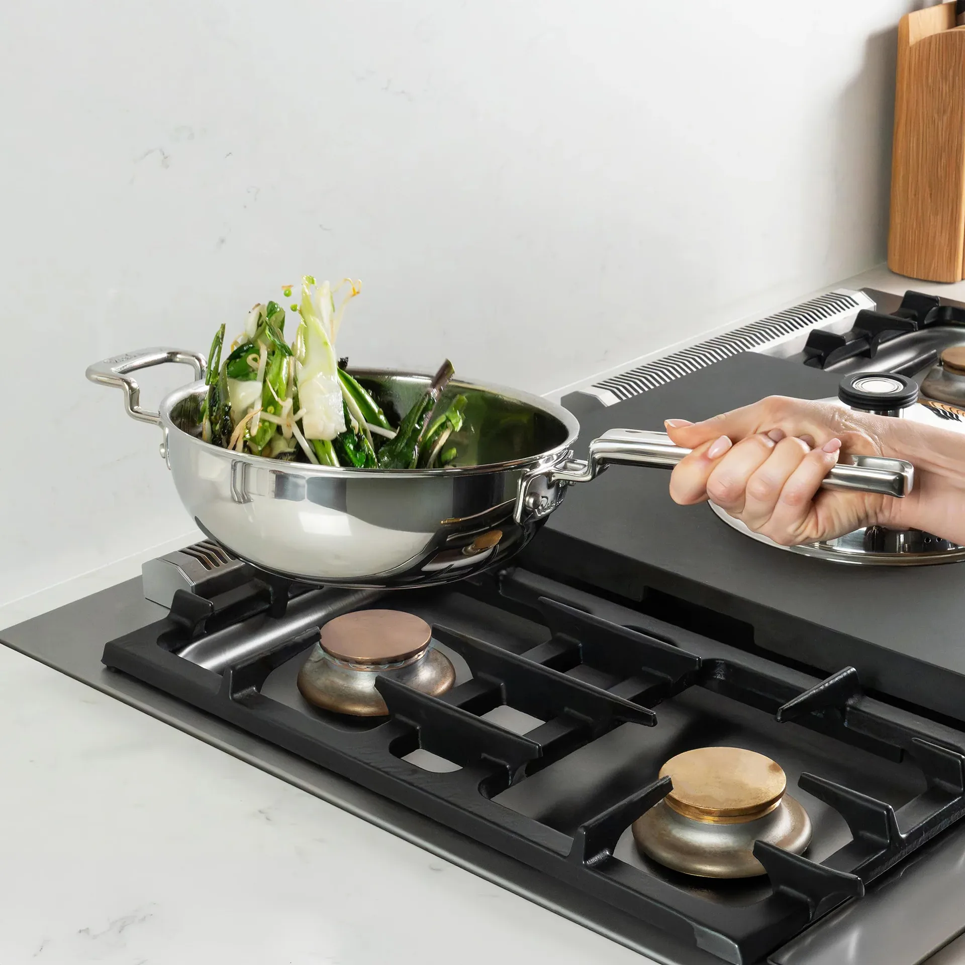 316 Series wokpanne, Rustfritt stål, 22 cm Robert Welch