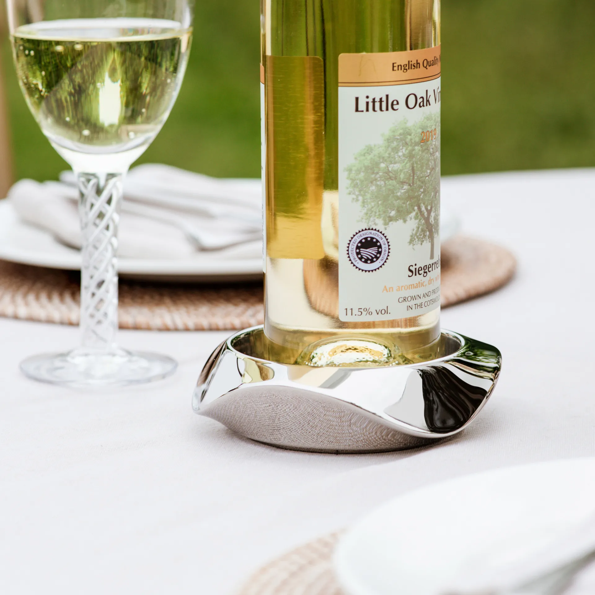 Drift underlag / coaster til vinflaske, Rustfritt stål Robert Welch