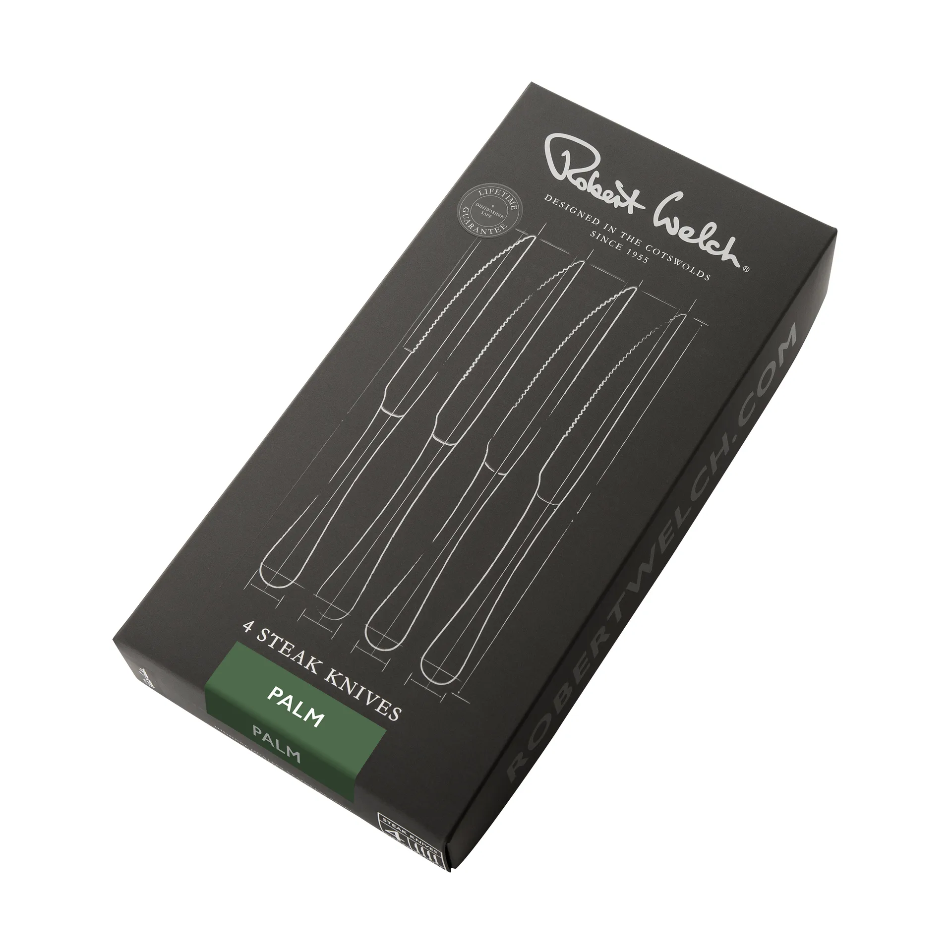 Palm Bright grillkniv 4-pakning, Rustfritt stål Robert Welch