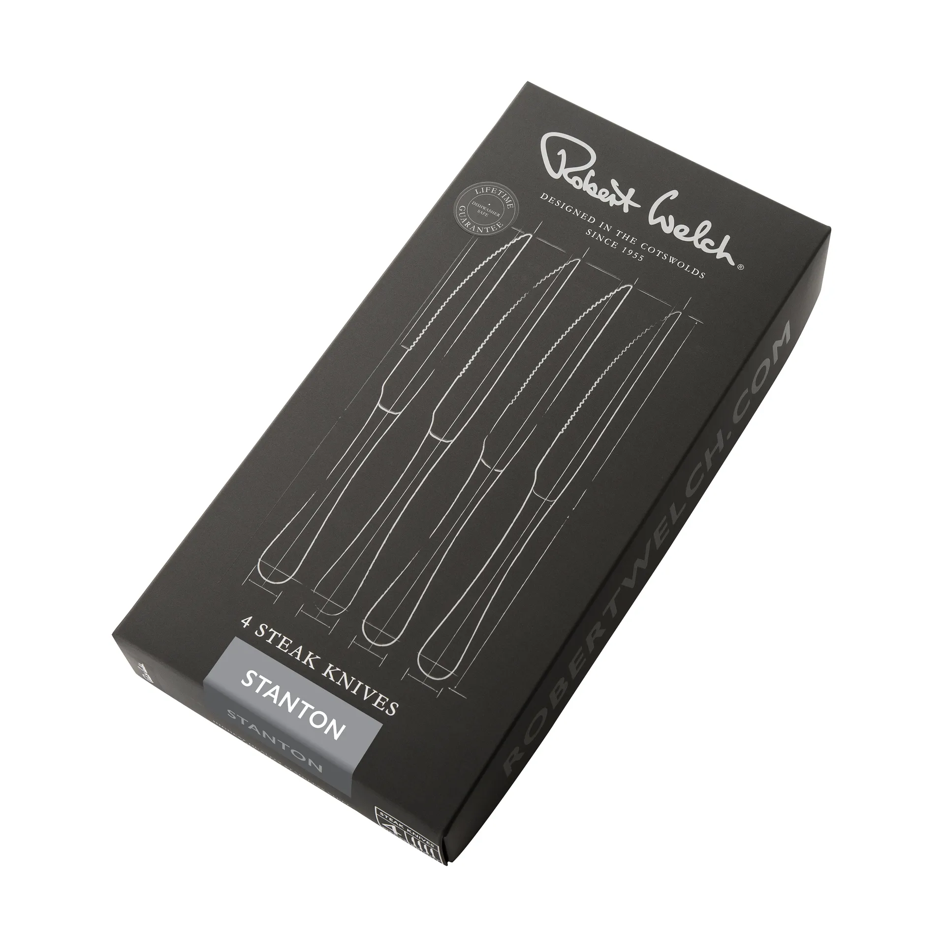 Stanton Bright grillkniv 4-pakning, Rustfritt stål Robert Welch