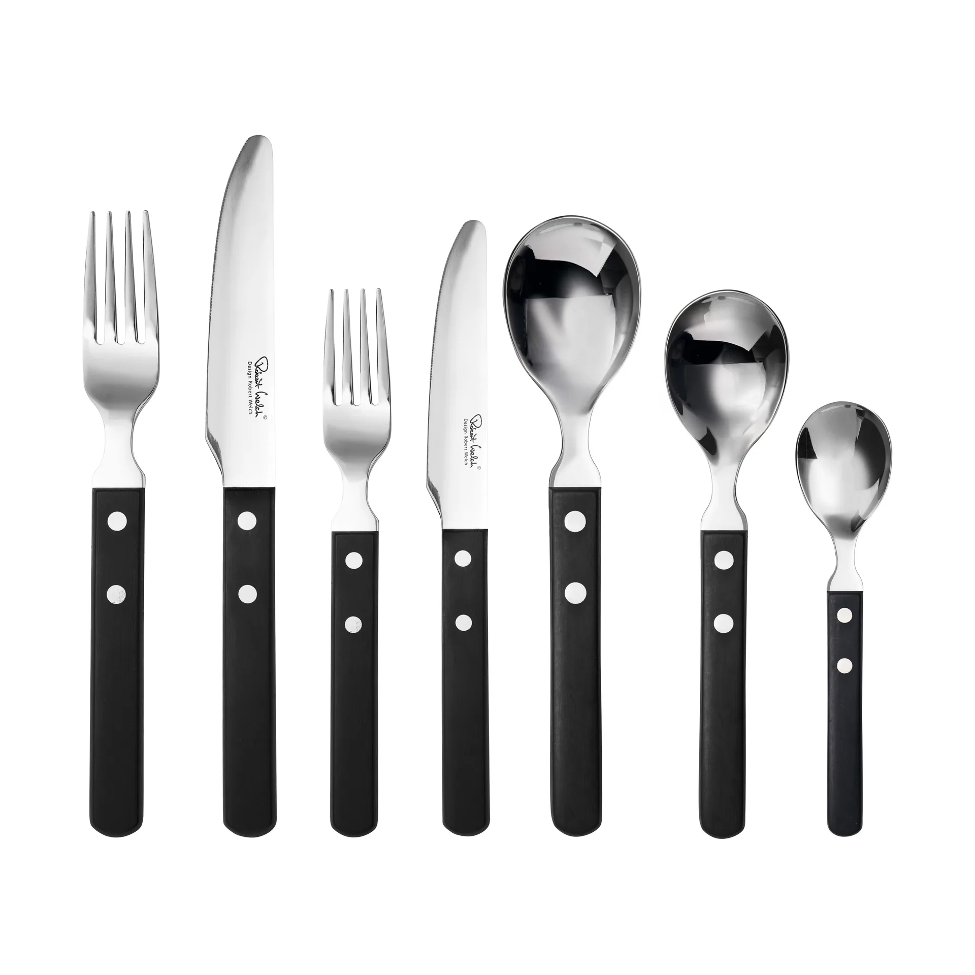 Trattoria bestikksett 56 deler, Svart Robert Welch