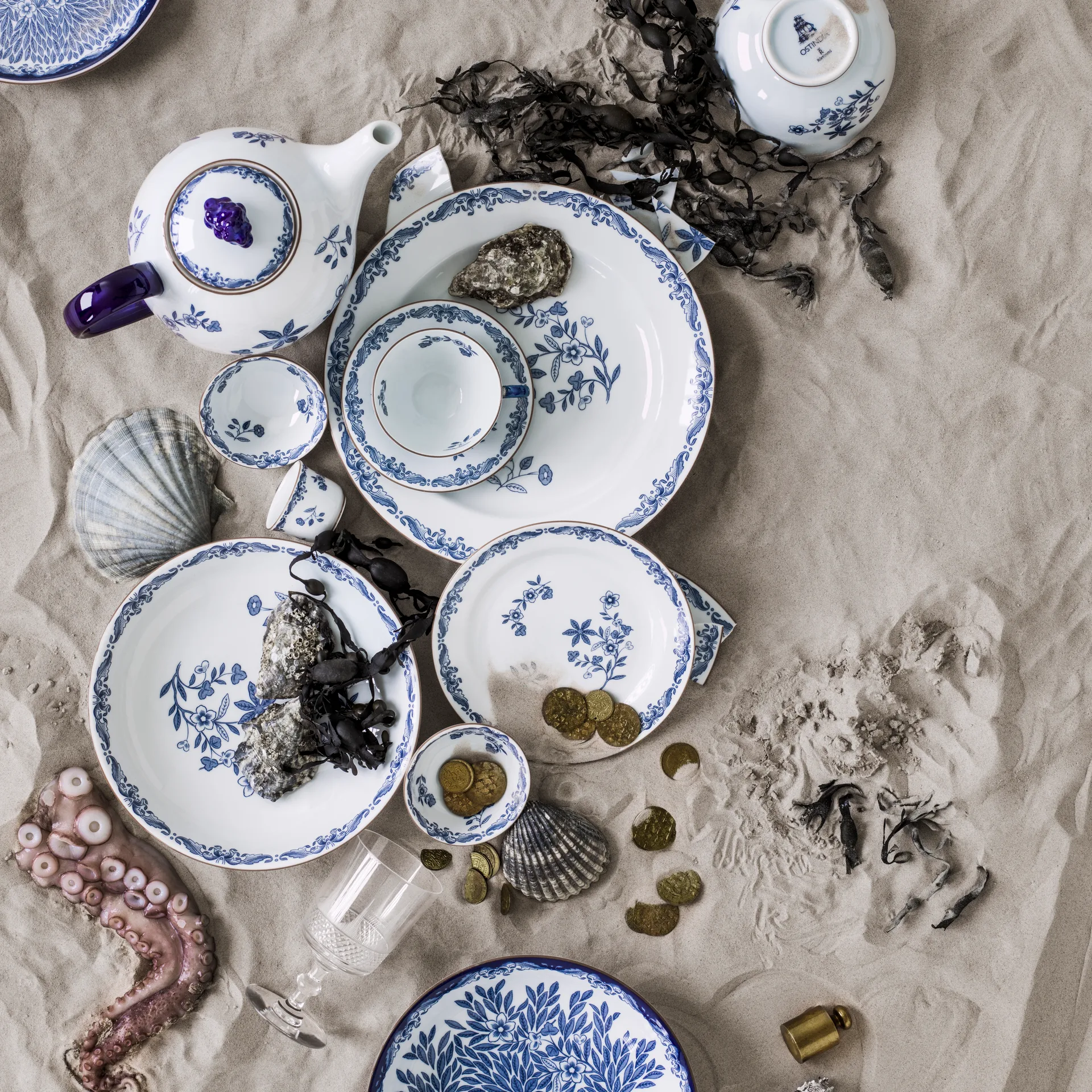 Ostindia tallerken flat, liten 21 cm Rörstrand