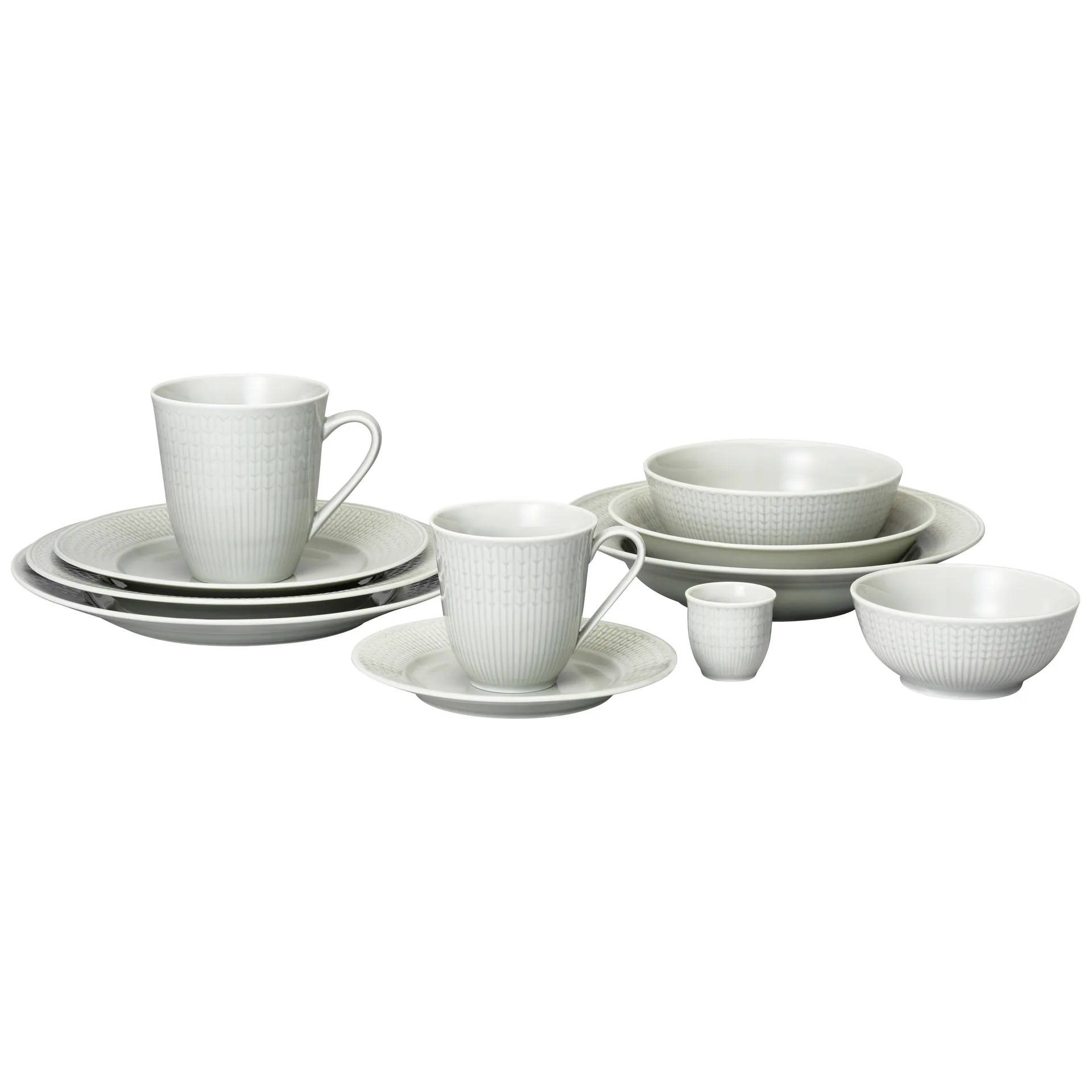 Swedish Grace asjett 6-pk Tåke (grå),  Rörstrand
