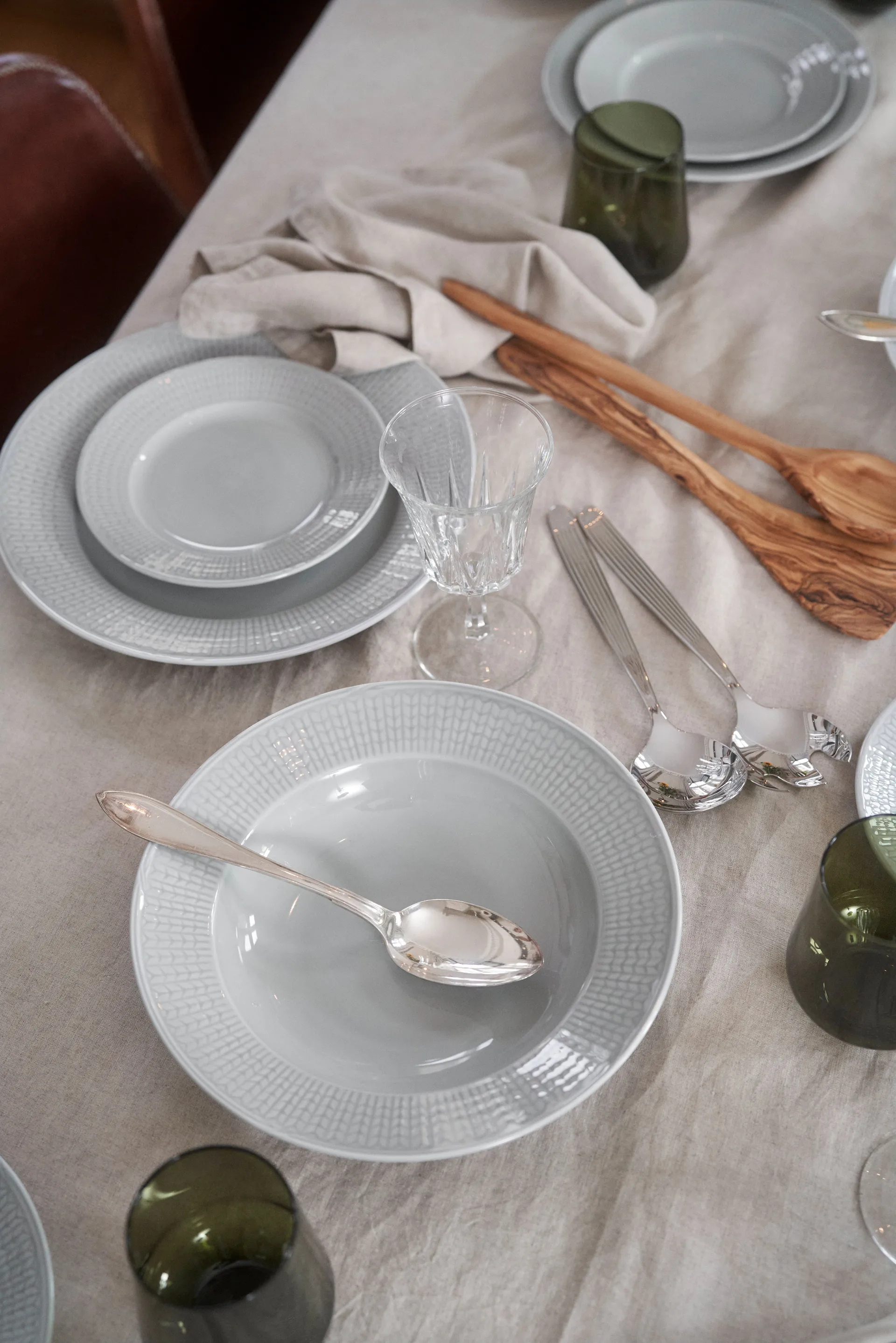 Swedish Grace asjett 6-pk Tåke (grå) Rörstrand