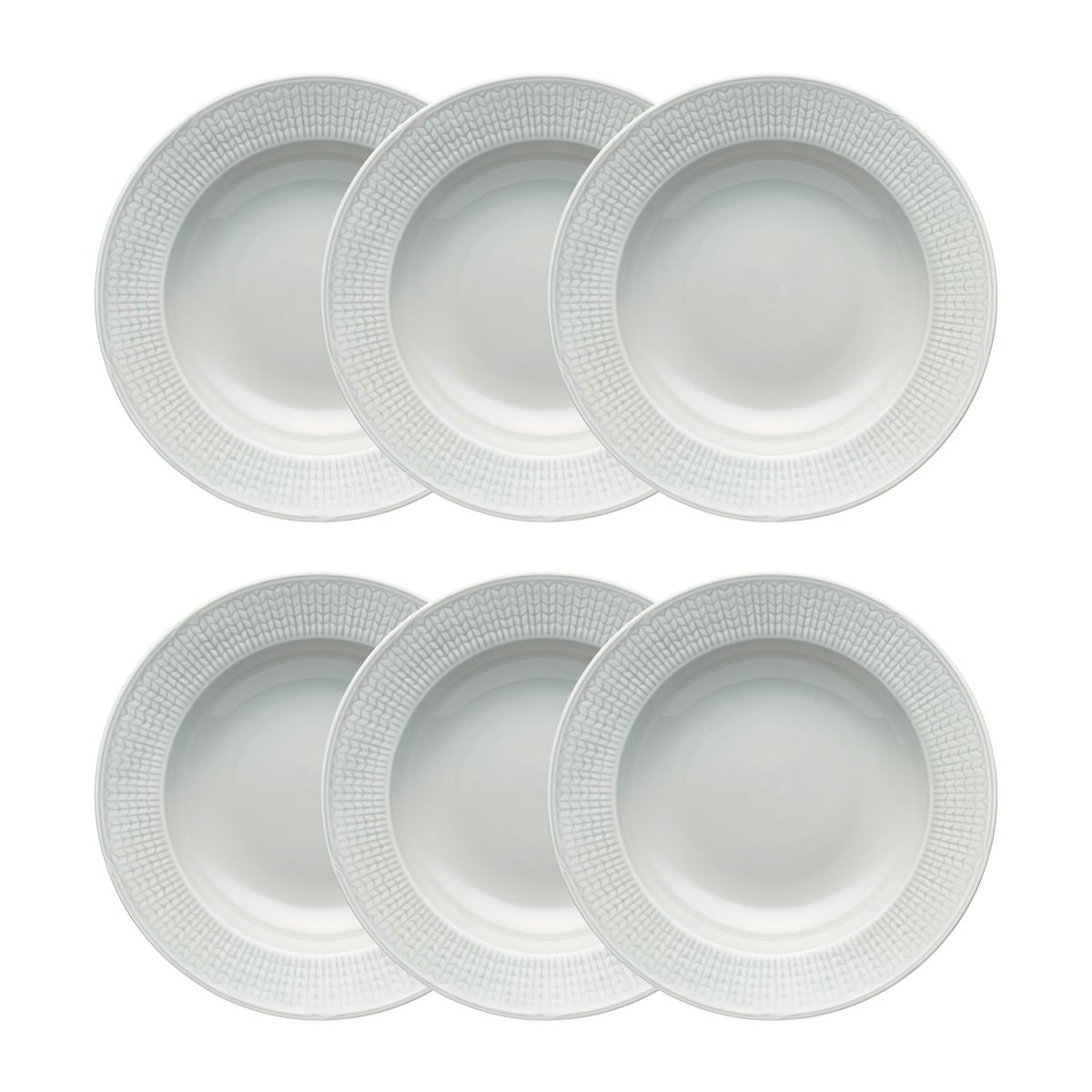 Rörstrand Swedish Grace dyp tallerken 25 cm 6-pakk Tåke(grå) Dimma (grå)