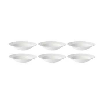 Swedish Grace dyp tallerken 25 cm 6-pk snø (hvit) - Rörstrand