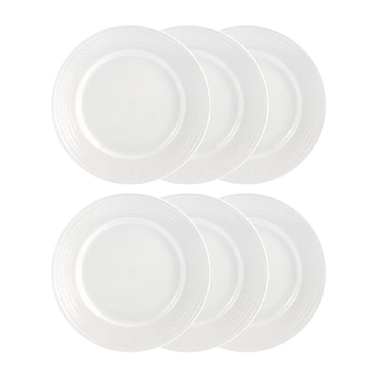Rörstrand Swedish Grace tallerken 21 cm 6-pk snø (hvit)
