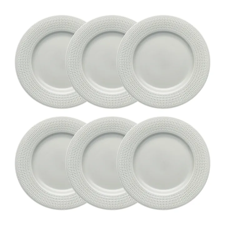 Swedish Grace tallerken Ø24 cm 6-pk Tåke (grå) - Rörstrand