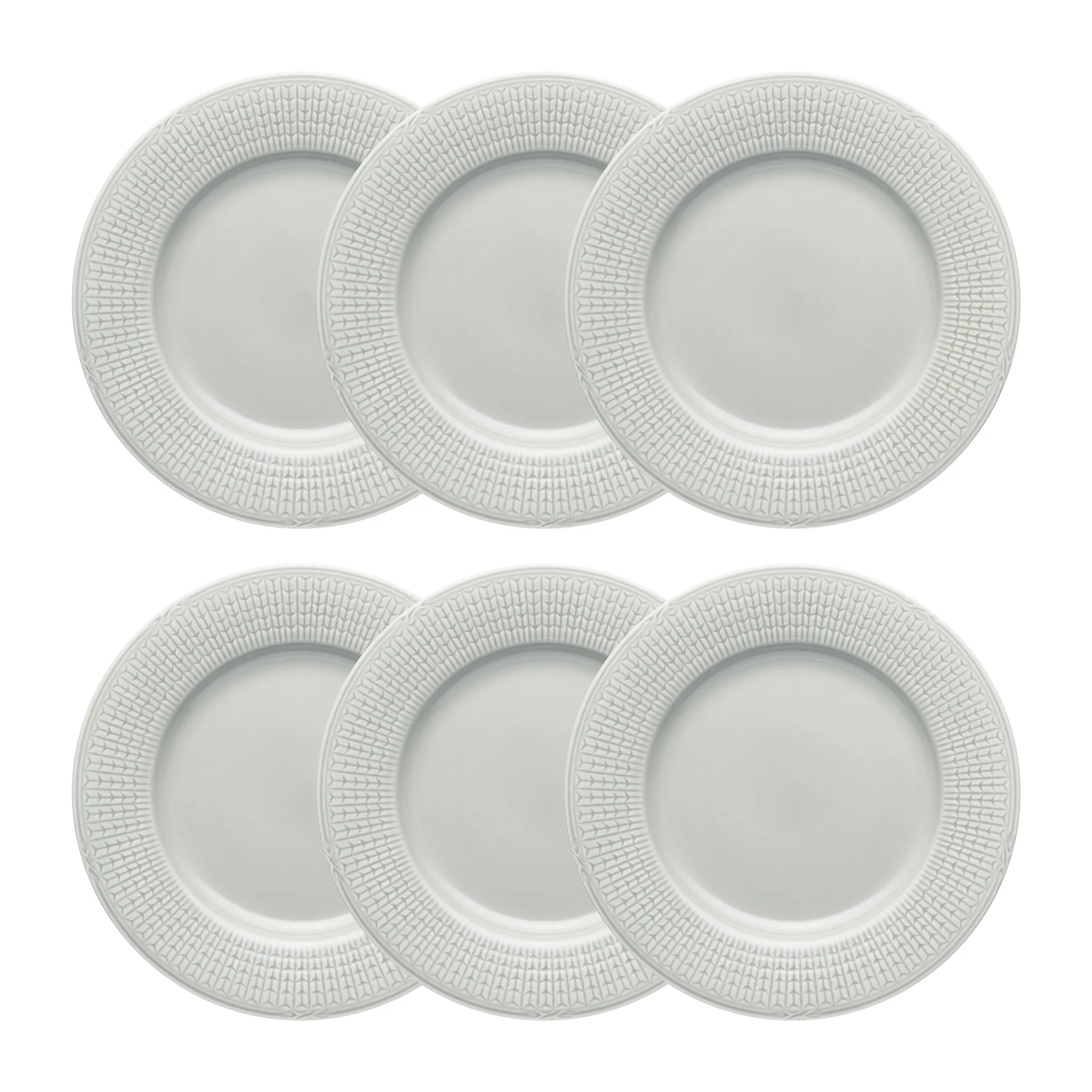 Swedish Grace tallerken Ø24 cm 6-pk Tåke (grå) Rörstrand