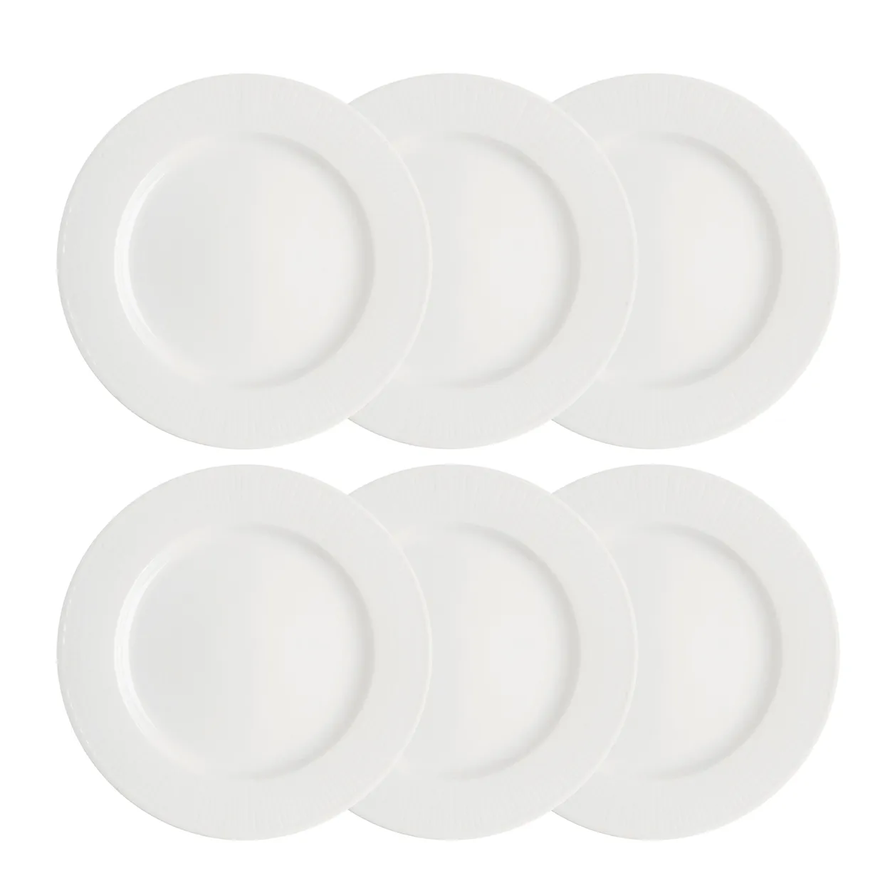 Rörstrand Swedish Grace tallerken 27 cm 6-pk snø (hvit)