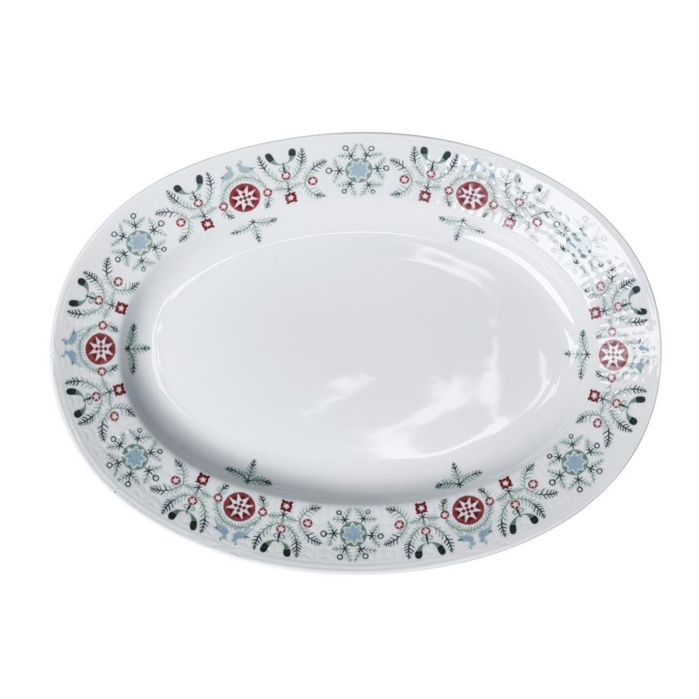 Rörstrand Swedish Grace Winter tallerken oval hvit