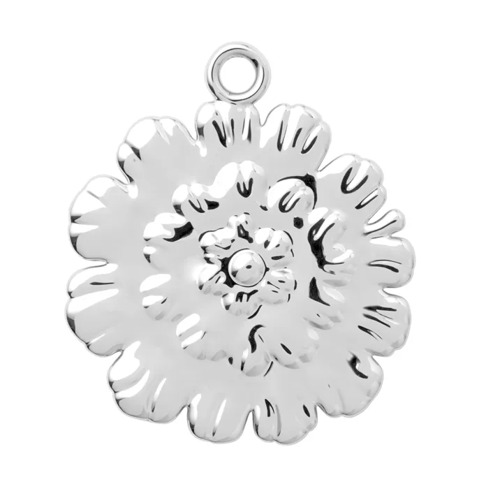 Ball Flower juleanheng 6,5 cm, Sølvbelagt Rosendahl