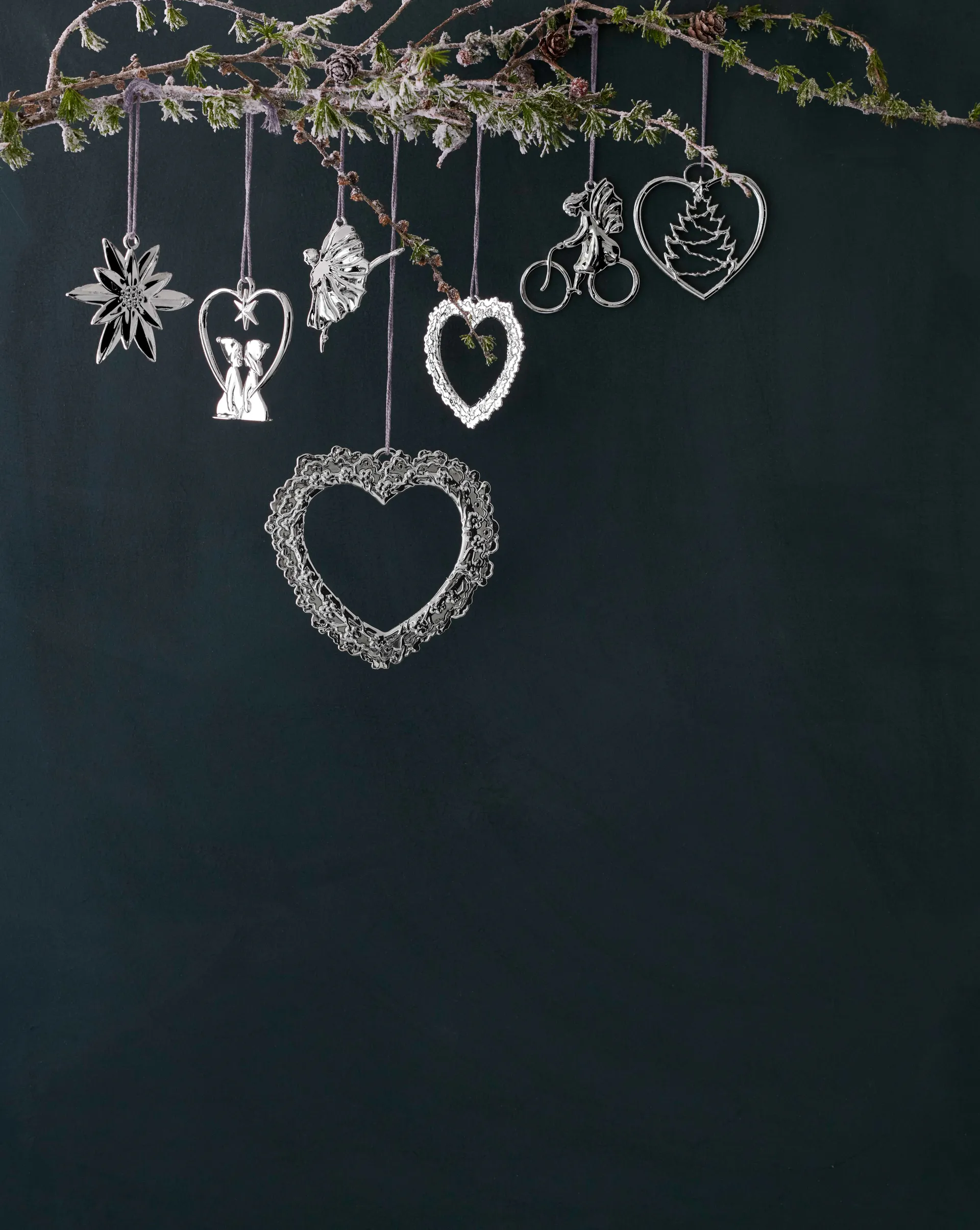 Karen Blixen juletrepynt Blomsterhjerte, Sølv Rosendahl