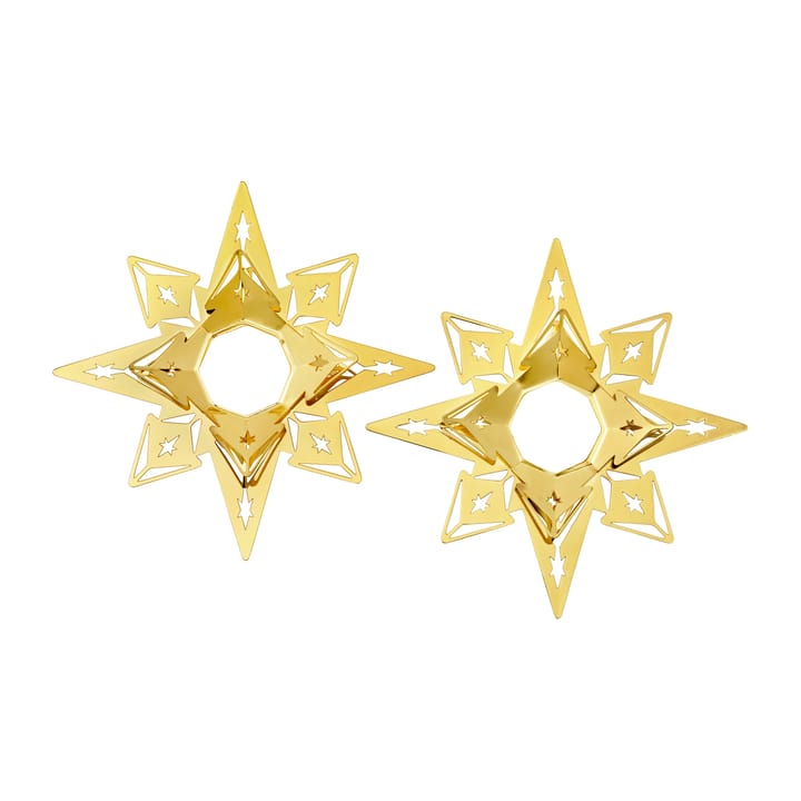 Karen Blixen lysmansjett stjerne 3 cm 2-pakning, Forgyllet Rosendahl