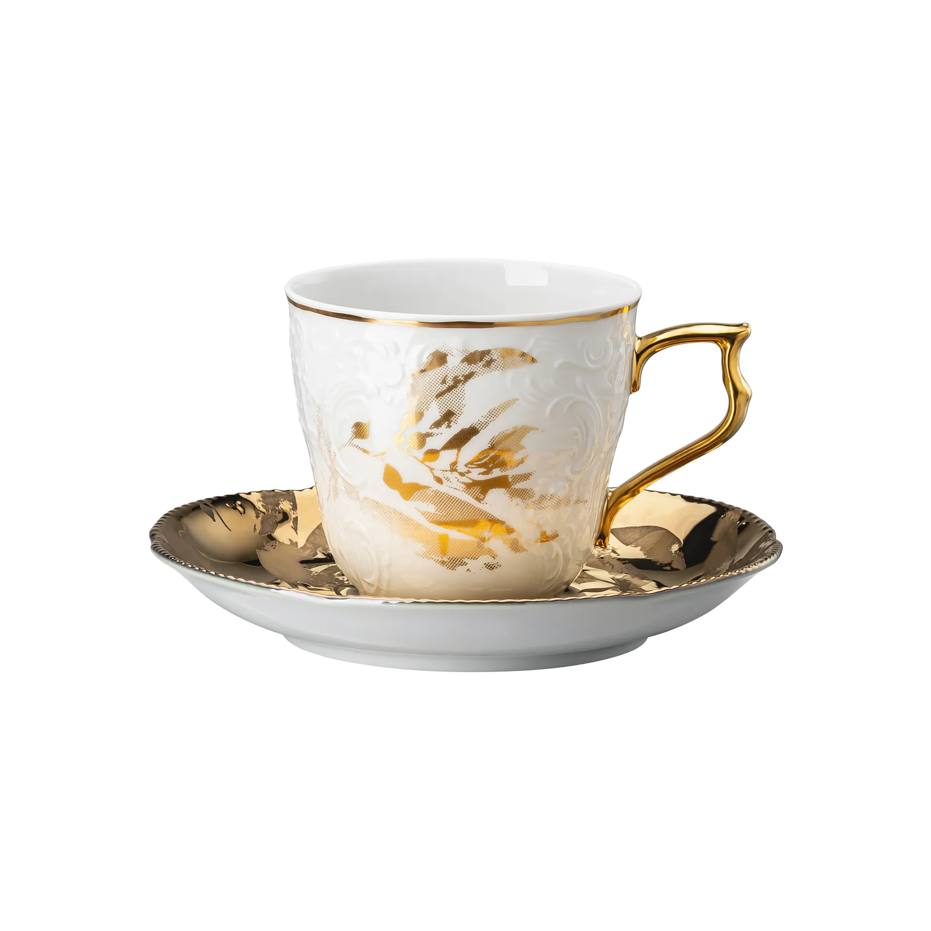 Rosenthal Heritage Midas kopp med fat, Hvit-gull Rosenthal