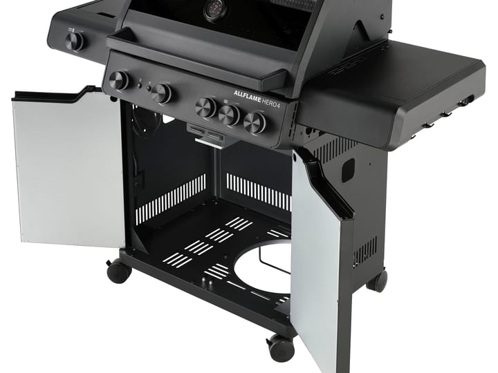 AllFlame Hero 4 gassgrill, Svart Rösle