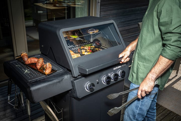 AllFlame Peer 3 gassgrill, Svart Rösle