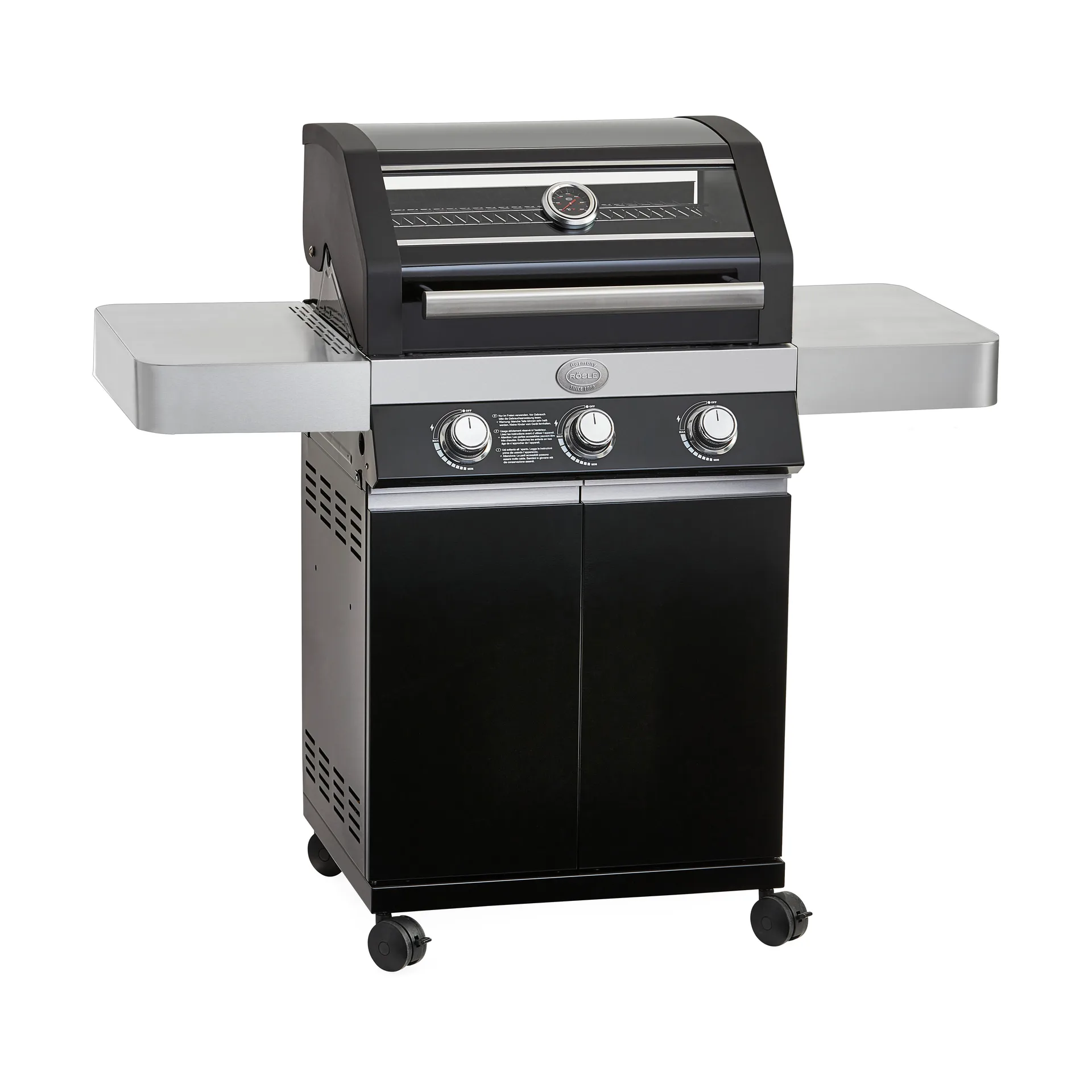 Videro G3 Pure gassgrill, Svart Rösle