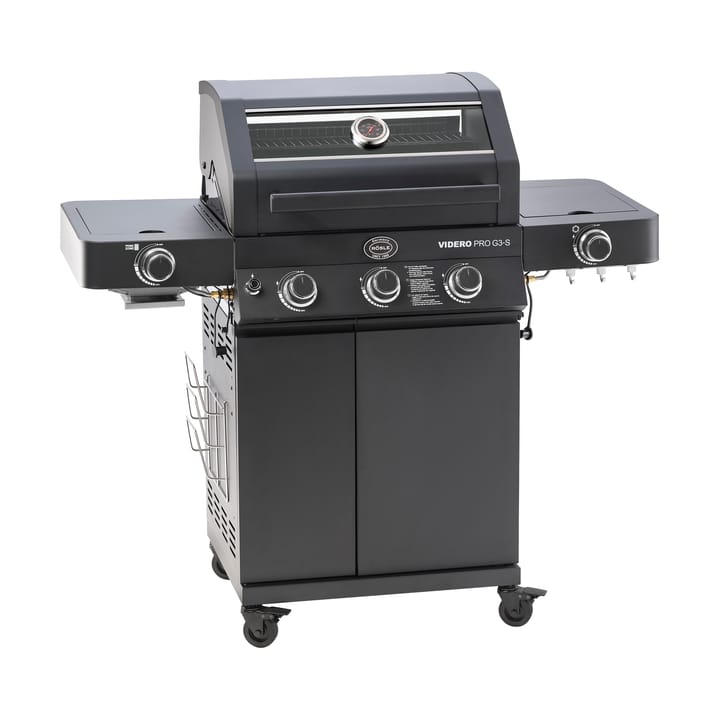 Videro PRO G3-S Vario+ gassgrill - Mattsvart - Rösle