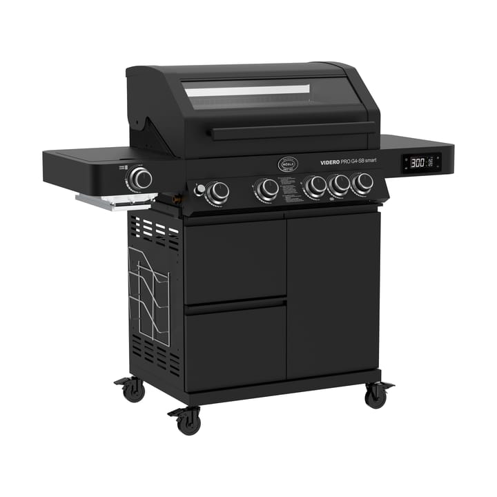 Videro PRO G4-SB Smart Vario+ gassgrill - Mattsvart - Rösle