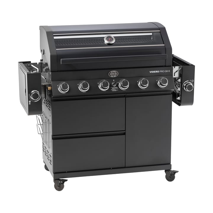 Videro PRO G6-S Vario+ gassgrill - Mattsvart - Rösle