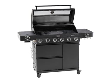 Videro PRO G6-S Vario+ gassgrill - Mattsvart - Rösle