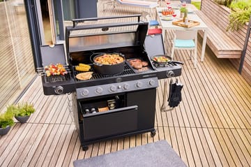 Videro PRO G6-S Vario+ gassgrill - Mattsvart - Rösle