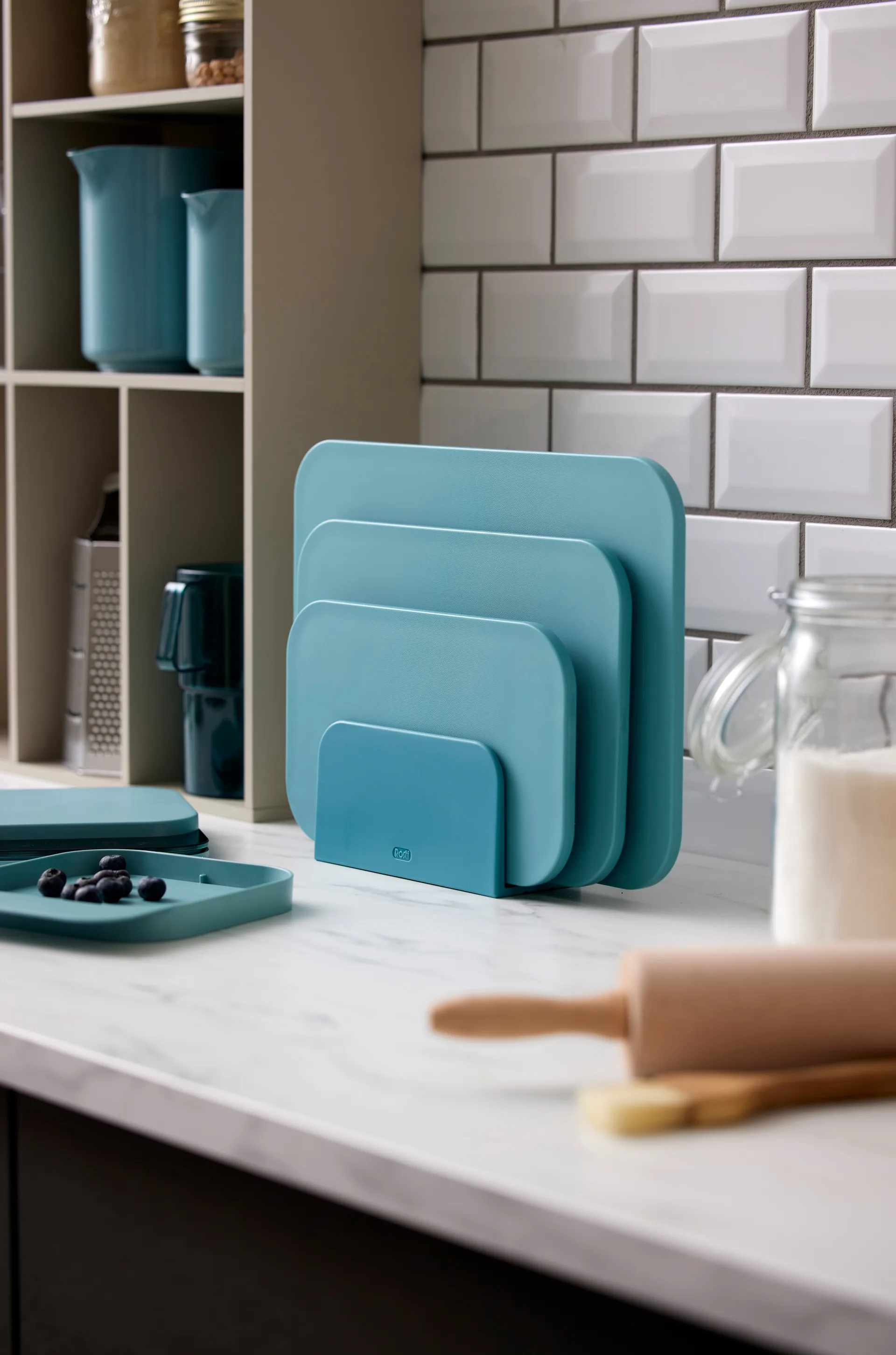 Choptima skjærefjøl sett 3 deler m/ holder, Nordic green Rosti