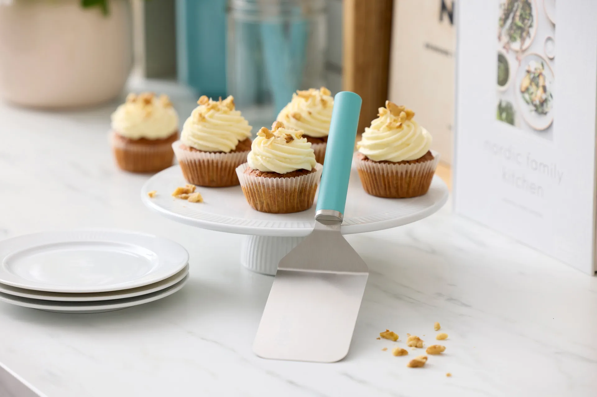 Emma palettkniv bred stål 26 cm, Nordic green Rosti