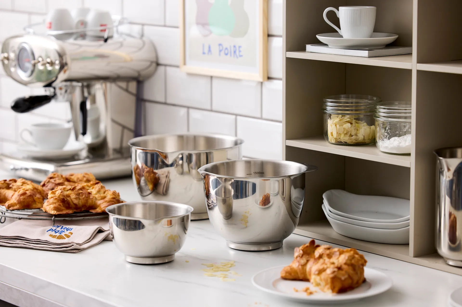 Margrethe bollesett 3 deler, Rustfritt stål Rosti