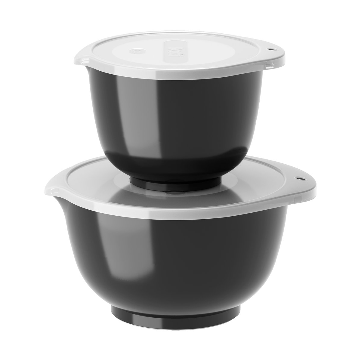 Rosti - NEW Margrethe bowls, Set of 2 + lids - Carbon black