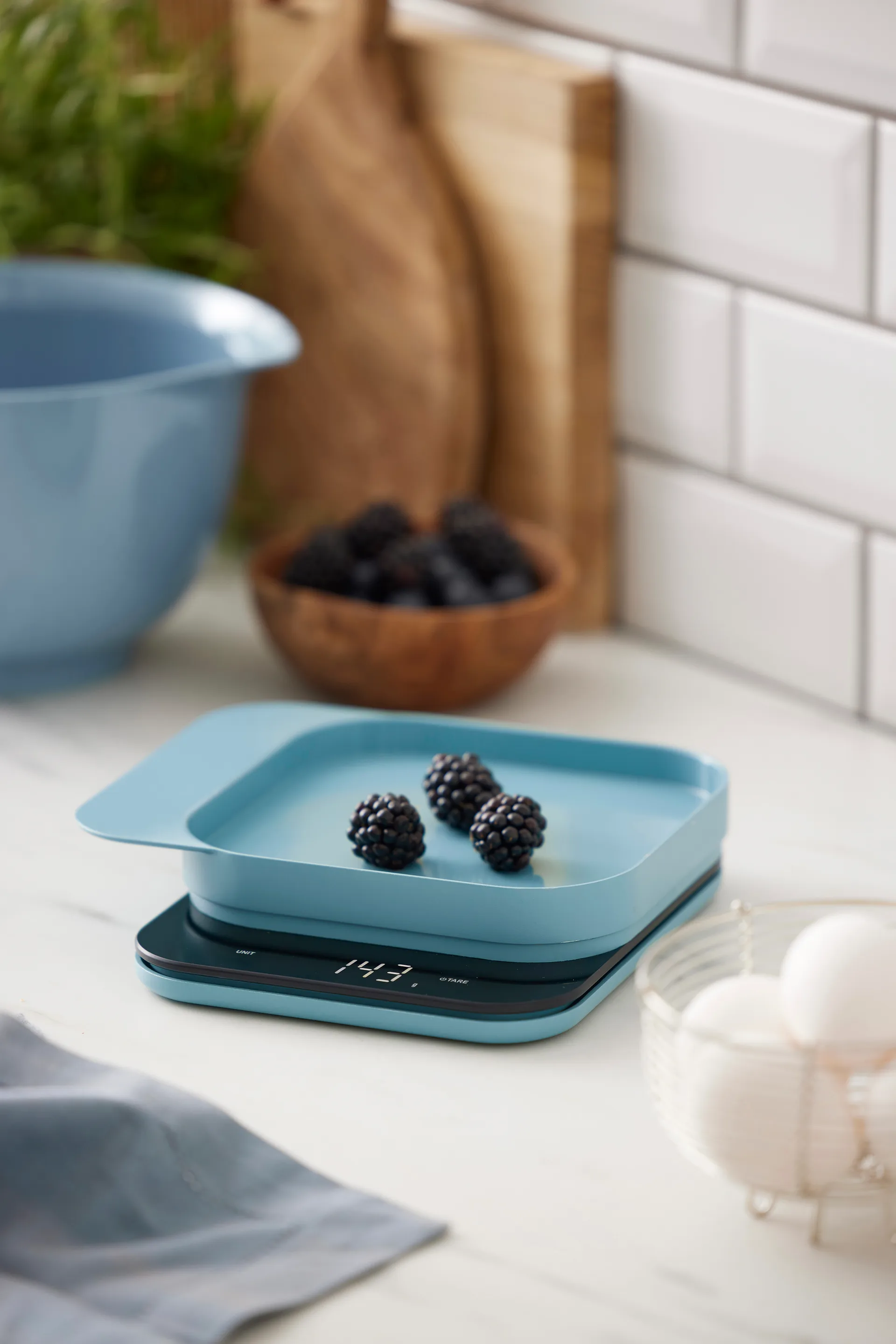 Mensura kjøkkenvekt, Dusty blue Rosti